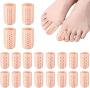 20pcs Gel Big Toe Caps Soft Silicone Toe Covers Antiskid Washable Big Toe Guards Breathable Gel Big Toe Protectors for Big Toe,Blisters, Hammer Toe, Pain Relief