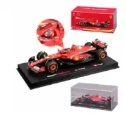 BBURAGO 1:43 SF24 2024 FERRARI F1 #55 Carlos Sainz Model CAR w/ Helmet UK
