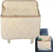 Hangable Car Back Seat Organizer,PU Leather Large Capacity Car Organizer Hangable | Multipurpose Automotive Storage Interior Accessories for SUVs Trucks RVs