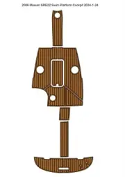 2006 Maxum SRE22 Swim Platform Cockpit Pad Boat EVA Foam Faux Teak Floor Mat