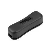 Inline Cord Switch AC 250V 2A SPST Lamp Light Rocker Switch, Black