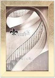 Lawrence 708046 4-Inch W x 6-Inch H Chloe Contemporary Gold Picture Frame