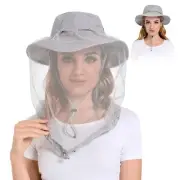 Mosquito Head Net Hat - Bug Cap UPF 50+ Sun Protection with Hidden Netting fo...