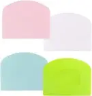 4 PCS Dough Scraper, Plastic Pastry Baking Bench Dough Scraper, Bowl Scraper