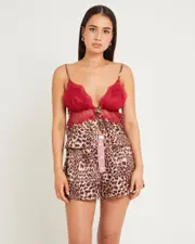 Exie Lace Insert Tie Front Cami