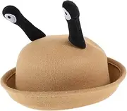[LIFKOME] Dress up Cap Hats Cute Cap Funny Party Hat Children Top Hat Bowler Hat Cute Party Funny Hat Outfits Hat Small Round Hat Creative Snail Eyes Cap Brown