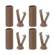 Metal Shoe Lace Tips, 4Pcs Shoelace Head, Cylindrical Tip Cord (Dark Coffee)