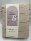 Threshold Jersey Sheet Set Twin 100% Cotton Beige With Black Stripes