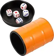 Abaodam 1 Set Can Shape Dice Cups of Dice Rolling Holders for Ktv Parties Games Creative Design Easy to Clean Capacity with Included Dices for Entertainment