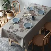 MOTYYA Table Cloth PVC Rectangle Tablecloths Wrinkle Free Washable Coffee Table Cover for Home, Kitchen Dinning, Party, Holiday, Buffet, Oblong, 140 * 220cm(55" x 86")