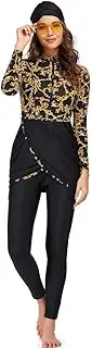 [YONGSEN] Muslim Swimwear Women Islamic Burkini Modest Hijab Long Sleeves Swimsuit