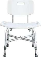 FFSPIIO Bathroom Seat, for Elderly Senior Adjustable Height Non-Slip Feet Stool with Backrest Bathtub Chair Bath Bench Shower Chair