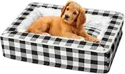 Dog Kennel for Medium Dogs, Dog Beds & Furniture | Washable Dog Bed Soft Tartan Dog Sofa - Removable Dog Furniture, Dog Beds for Home, Dogs, Cats, Small Pets