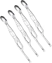 BEBEMOKO Pcs Crab Fork and Spoon Stainless Steel Seafood Tools Essential for Crab Lobster Shrimp Oysters for Restaurant Home Outdoor