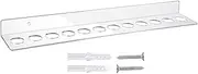Fbinys Shear Rack Comb Holder, 12-Slot Acrylic Wall Mount Stand, Space-Saving Storage Organizer and Hairdressing Tool Hanger for Hairstylists, Grooming, Garage Use, 15.4x 2.6x 1.2 inches