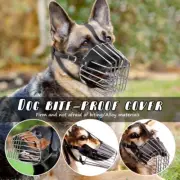 Metal Wire Basket Dog Mouth Muzzle Puppy Stop Chewing Barking Muzzle Adjustable