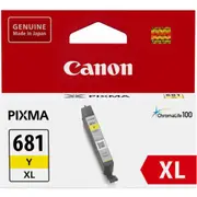 Canon CLI681XLY Ink Cartridge - Yellow 500 Pages - for Canon TR7560 / TR8560 / TS6160 / TS6260 / TS6360 / TS6365 / TS8160 / TS8260 / TS8360 / TS9160 / TS9565 / TS9560 / TS706 Printer [CLI681XLY]