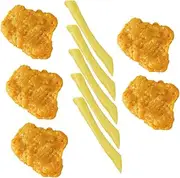 Vaguelly 1 Set Fake Chicken Nuggets and French Fries Artificial Chicken Nuggets Fried Chicken Nuggets Model Simulated Roasted Chicken Nuggets Realistic Chicken Nuggets Novelty Food Model