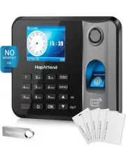 HapAttend H1 Time Clock - Fingerprint Time Clocks for Employees Small Business