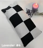Aromatherapy Lavender Hot and Cold - Black White Checkered Race Pattern Wrap