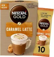 Nescafe Gold Caramel Latte Coffee Mix Sachet 17g x 10 Sachets FREE SHIPPING