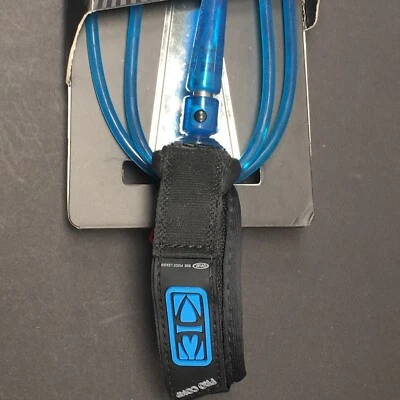 Surfboard Pro Comp leash ocean & earth 6' foot comp Leash ankle rope 5mm blue