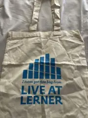 ✅NEW Columbia LIVE At LERNER Canvas Swag Tote Shopping Books Bag.