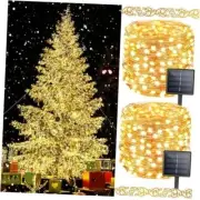 Solar String Lights Outdoor, 2 Pack 80FT 200 LED 2 Pack(100LED) Warm White