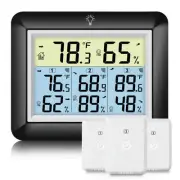 Wireless Indoor/Outdoor Thermometer Hygrometer, Digital Temperature and Humid...