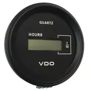 VDO Cockpit Marine 52mm (2-1/16") LCD Hourmeter - Black Dial/Chrome Bezel [331-5