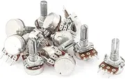 Aexit Top (Potentiometer) Adjustment Single Turn 6mm Knurled Shaft 3 Terminal Potentiometer 100K (81ry878qf577) Ohm 12pcs