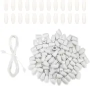 80 Pcs Clasps Beads Plastic Breakaway Clasps Bead Barrel Connectors Nylon Cords