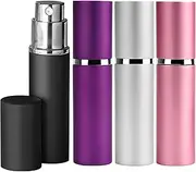 4PCS Perfume Atomiser Spray Bottle, 10ML Mini Portable Spray Bottles, Refillable Refilling Travel Size Perfume Bottles Travel Must Haves, Mini Perfume Refill Bottle for Pocket, Handbag