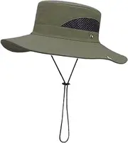 [YULIFST] Fishing Hat, Wide Brim UPF50+ Sun Protection Hats, with Breathable Safari Hat and Hiking Hats for Man