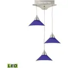 ELK Lighting LCA103-7-16M Cono Mini Pendant Satin Nickel with Blue