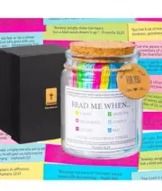 Bible Verse Jar, Read Me When Verses for Emotions and Feelings, Glass...