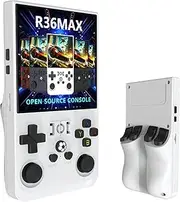 2025 New R36MAX Retro Game Console,Portable Handheld Video Game Console, 4.0-in 4k HD IPS Screen with 128G Built-in 18000 Classic Games, Open Source Linux System (White, 128)