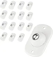 16PCS Self Adhesive Mini Swivel Caster Wheels, 360°Rotation Ball Caster, Stainless Steel Universal Wheel Ball Transfers Pasted on Bottom of Storage Box Small Furniture DIY for Moving Easily (White)