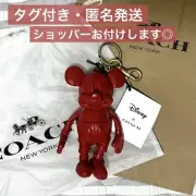 Coach Mickey Mouse Keychain Plush Leather Charm Disney Collectible Bag Charm