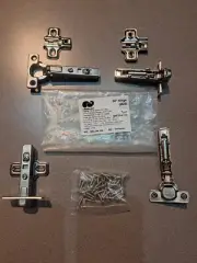 LIKERAINY 95° Half Overlay Hinges 26Mm w/Damper Soft Closing Clip on frameless