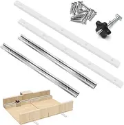Table Saw Crosscut Sled Kit Coolrunner Crosscut Sled for Table Saw with 2 Aluminum T-Track, 2 UHMW Miter Bars, Knob, Bolt & Screws Set for DIY Tablesaw Crosscut Sled, U Tracks Woodworking Miter
