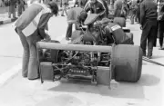 Hans Joachim Stuck March 741 Ford talks to Max Mosley in the pits Old Photo