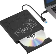 External DVD/CD Drive USB C, DVD/CD Player for CD ROM Burner,Usb 3.0 Portable +/