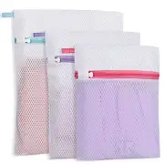 3 Pack Durable 125g Laundry Bags with 1 Large, 1 Medium, 1 Small Diamond Mesh