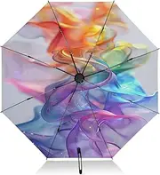[RPLIFE] Compact Umbrella, Umbrellas for Rain Windproof, Automatic Open/close, Compact Size for Women Backpacks/Handbags, Abstract Colorful