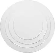 BESTOYARD 4pcs Round Cake Boards Thickened Cardboard Bases for Cake Display Sturdy Support for Wedding Party Desserts