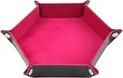 Dice Rolling Holder Folding Dice Trays for Dice for Entertainment Atches Bar Pink