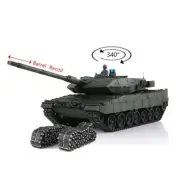 Henglong Leopard2A6 RC Tank RTR 7.0 1/16 3889 Metal Tracks Barrel Recoil Rubber