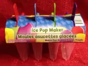 Frozen Popsicle Maker Mold Ice Pop Icepop Makes 4 New No Drip Built In Straw