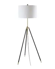 JONATHAN Y 67in Lucius Black & Brass Floor Lamp